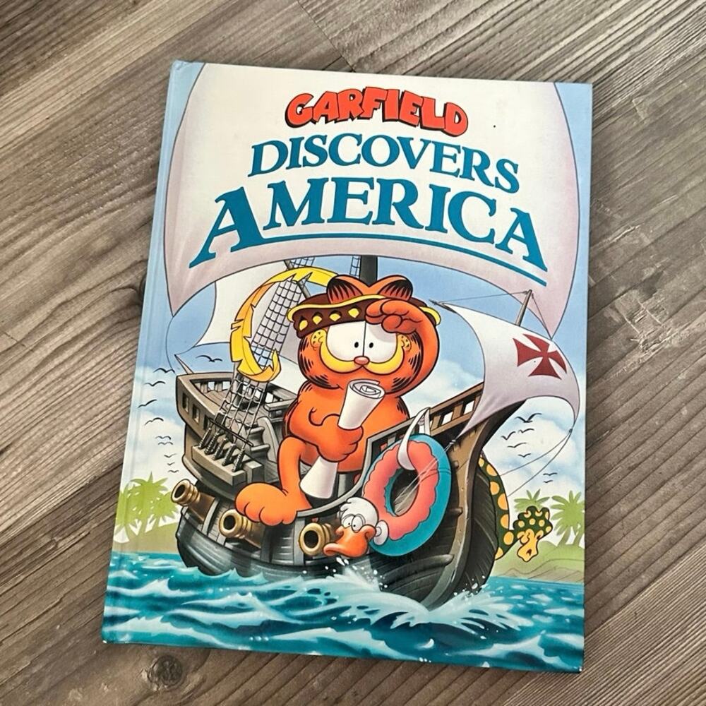 garfield discovers america hard cover paws jim davis book